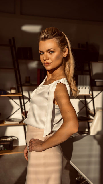 Satynowy top